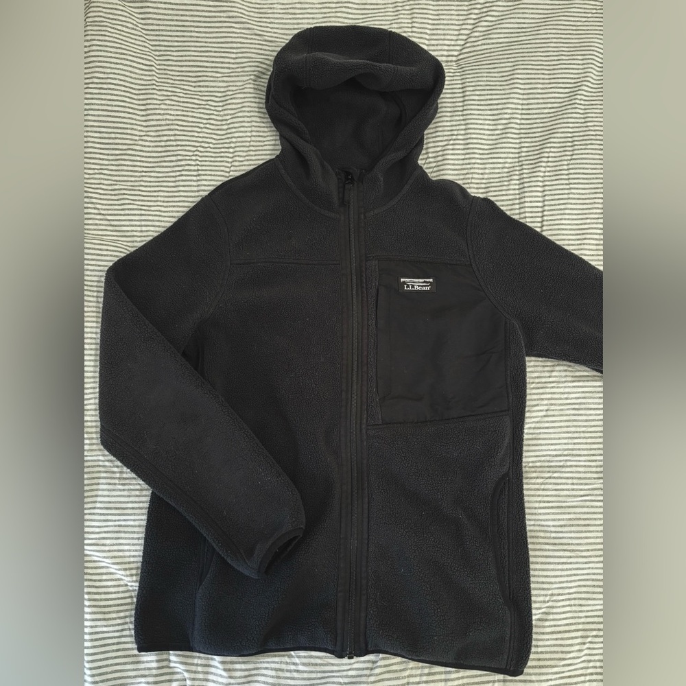 LL Bean Black Fleece Jacket